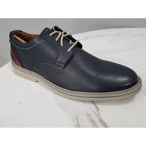 NEW SIZE 10 - NO BOX  Dress Shoes Clarks Radcliff Oxford NAVY BLUE‎ LEATHER